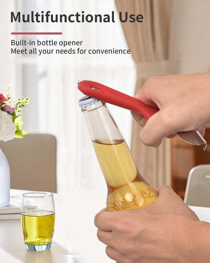 CYDW Mason Jar Opener Tool with No Lid Dents or Damage, Can Opener Manual Multi-Purpose, Easy Twist Manual Handheld Top Remover Utensil, Canning Supplies Tools and Bottle Opener, Made For Lifetime - Image 4